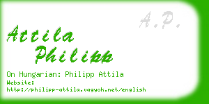 attila philipp business card